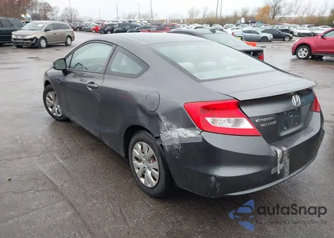 2012 Honda Civic Lx z USA, uszkodzony, nr VIN 2HGFG3B59CH506055